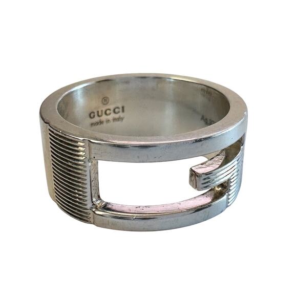 Gucci Abstract G Ring Sterling Silver - Size 4.75 - Picture 10 of 13